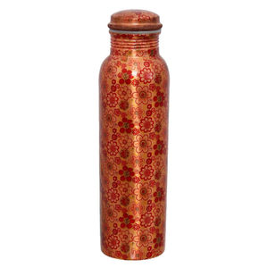 Botella de Agua de Cobre de Alta Calidad, Diseño Martillado con Patrón de Diamantes Hecho a Mano, Beneficios Ayurvédicos para la Salud, Recipiente para Beber, Ideal para Regalo - Product Image 5