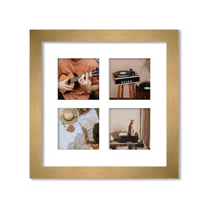 Cadre photo classique en métal avec finition en laiton antique et structure rectangulaire parfait pour une utilisation murale ou de table - Product Image 6