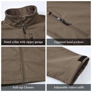 Veste d'hiver pour homme fabriquée par OEM, vestes softshell fabriquées en usine, vestes à fermeture éclair tendance et abordables pour homme - Product Image 5