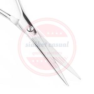 กรรไกรตัดผมสแตนเลสแบบตรงสำหรับร้านตัดผมมืออาชีพ - Product Image 4