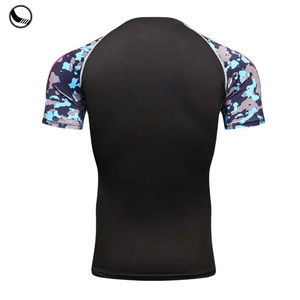 2024 nouveau Design Compression manches courtes Rash Guard Logo personnalisé produit de gymnastique meilleure vente blanc BJJ MMA fabricant - Product Image 2