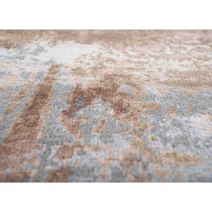 Tapis rectangulaire en laine et soie de bambou noué à la main Kavi gris et noir, design Théorie du Chaos, pour couloir et chambre - Esk-357 - Product Image 3