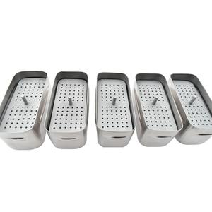 Bandeja de casete de esterilización quirúrgica Dental Manual más vendida 8 instrumentos de acero inoxidable de grado alemán de dos pisos - Product Image 1