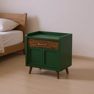 Mesita de noche de alta calidad con diseño minimalista de madera maciza 100% para muebles de dormitorio, muebles para el hogar, muebles de dormitorio para apartamentos - Product Image 1