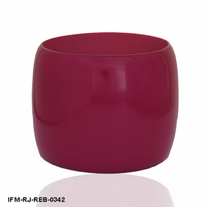 Brazalete de Resina Magenta Grueso, Brazalete Ancho y Atrevido, Brazalete de Resina Rosa Brillante para Mujer - Product Image 1