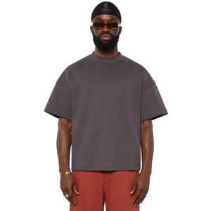 Camiseta personalizada de algodón 100% de alta calidad, camiseta de peso pesado, ropa de calle Unisex de gran tamaño, camisetas de talla grande para hombre - Product Image 4