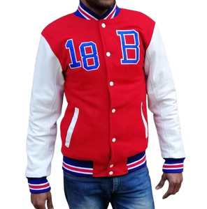 Men's Varsity <b>Jacket</b> <b>Slim</b> <b>Fit</b> Wool Blend Letterman Baseball <b>Jacket</b> - Product Image 5