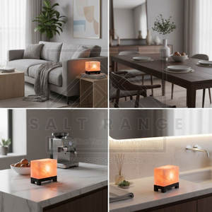 Lámpara de Sal Tallada en Forma de Cubo Hecha en Pakistán, 100% Sal del Himalaya Pura, Decoración del Hogar de Alta Calidad - Product Image 5