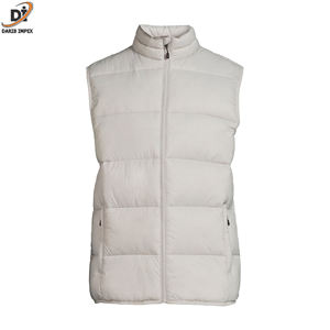 2024 nuevo diseño logotipo personalizado moda Invierno Caliente cremallera invierno chaqueta sin mangas azul Puffer chalecos de los hombres - Product Image 5