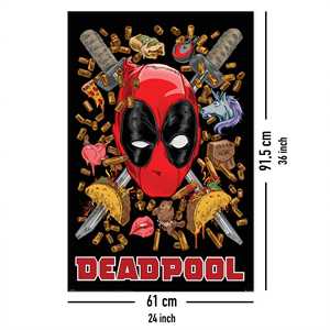 Póster de Marvel de Deadpool con marco negro con imagen de Chimichanga - Product Image 3