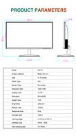 21.5 Inch Low Price High Quality LED Monitor 75hz Borderless LCD Gaming Monitor