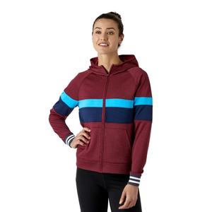 Sudadera con capucha bordada personalizada de manga larga con cremallera frontal para mujer - Product Image 6