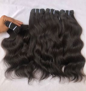 Exportación 100% Raw Sin procesar Remy Virgen India 14 "Raw Temple Extensión de cabello ondulado Máquina doble Trama Proveedor de cabello de un solo donante - Product Image 2