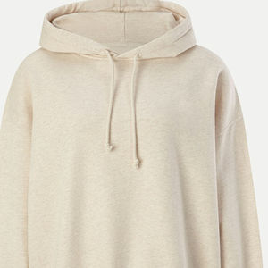 100% coton biologique hommes pull à capuche régulier doux-brossé polaire intérieur côtelé poignets grande taille sweats à capuche sweats - Product Image 3