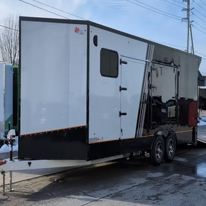 Remorque de transport de marchandises en aluminium 8,5x22 pieds, 9990 GVWR, à double essieu, avec porte rampe en V, pour le transport de véhicules et d'équipements, à vendre - Product Image 1