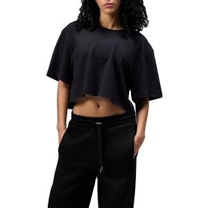 Camisetas Cortas Ecológicas Personalizadas para Mujer, Camisetas Cortas Oversize 100% Algodón de Secado Rápido, Alta Calidad, Corte Holgado, Hombros Caídos - Product Image 1