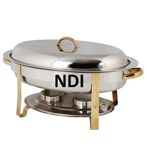 Hotel Home Restaurant Tabletop Decoration Eco Friendly Stainless Steel Shiny Polished Chafing Dish With Designer Lid - Product Image 1