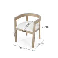 Ensemble de table à manger pliable en teck massif de luxe, 9 pièces, 8 fauteuils rembourrés, style moderne, 95 pouces, mobilier de salle à manger d'hôtel, Java