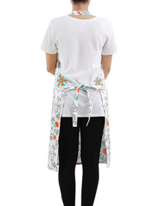 Delantal estampado sin mangas con estilo, accesorio de limpieza de cocina de algodón reciclado duradero para uso en exteriores de cocina de Hotel - Product Image 6