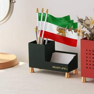 ธงชาติอิหร่านแบบพกพา ลายสิงโตและพระอาทิตย์  ขนาด 5x8 นิ้ว ทำจากโพลีเอสเตอร์และอะลูมิเนียม แข็งแรงทนทาน - Product Image 2