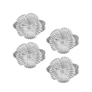 Belle fleur en aluminium coulée ronds de serviette matériel de haute qualité pour mariage anniversaire et toute autre occasion cadeaux - Product Image 2