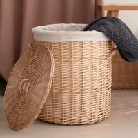 Panier à linge en rotin tressé grand format, design flexible, avec couvercles, vente en gros, tolérance de précision Vietnam