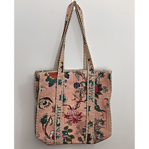 กระเป๋าสะพายไหล่ลายควิลท์ผ้าฝ้ายสำหรับผู้หญิง, กระเป๋าสะพายไหล่สไตล์โบฮีเมียนลายควิลท์ - Product Image 6