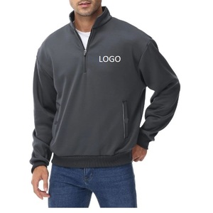 2026 Custom Knitted Breathable Half <b>Zipper</b> Men's Winter Sherpa Fleece <b>Jacket</b> Plus Size Reversible Loose Fit Eco-Friendly Quick - Product Image 1