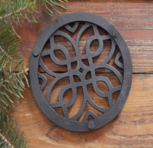 Salvamanteles de copo de nieve de metal dorado con diseño calado para platos calientes y protección de mesa de cocina disponible a precios baratos al por mayor - Product Image 2