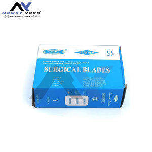 ใบมีดผ่าตัดเหล็กกล้าคาร์บอนปลอดเชื้อ 100 ใบ # 24 พร้อมด้ามจับมีดผ่าตัด 1 อัน # เครื่องมือผ่าตัดความแม่นยำสูงสำหรับการแพทย์ - Product Image 2