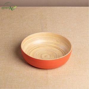 Cuenco de Bambú Espiral Escultural Clásico, Hecho a Mano, Ecológico, Pieza Decorativa y para Servir de Bambú Natural - Product Image 1