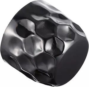 Maceta de metal martillado con diamante negro con soporte para restaurante, hogar, hotel, uso a granel - Product Image 3