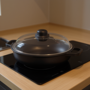 Sartén Antiadherente de Aluminio Risoli de 28 cm con Tapa, Compatible con Inducción, Negra 099IN 28TP - Product Image 3