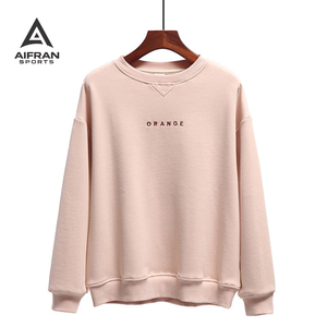 Sudadera Deportiva Aifran de Talla Grande, 100% Algodón, con Logotipo Personalizado Bordado, Ropa de Entrenamiento Unisex, Corte Holgado, Cuello Redondo - Product Image 2