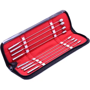 Manufacturer and Wholesales Supplier Rosebud Urethral Sounds Twelve Pieces Kit Urethral Dilator Sounds Stainless Steel Sex toys