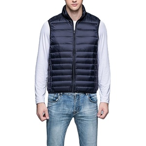 Chaleco de plumón azul marino personalizado de la mejor calidad para hombre, chaleco de invierno transpirable, ropa exterior cómoda - Product Image 1