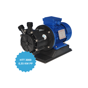 Pompe magnetiche a turbina modello HTT 3000 PP con motore 0,55kw GR 71 2P in polipropilene per pompa acqua acidi e prodotti chimici - Product Image 2