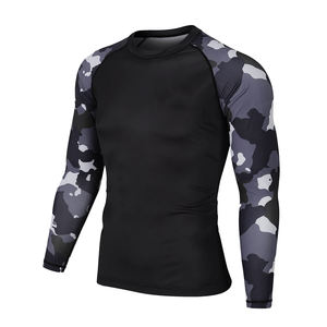 Camiseta de Compresión de Manga Larga para Hombre, Protección UV UPF50+, Secado Rápido, Transpirable, para Entrenamiento de MMA y Gimnasio, OEM - Product Image 1