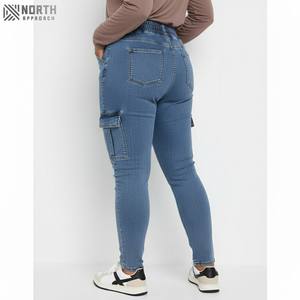 Meilleure qualité sur mesure séchage rapide denim jean pantalon taille moyenne style décontracté bouton décoration hiver vêtements de rue prix de gros - Product Image 6