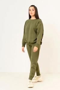 Ensemble de costumes de jogging de sport à manches longues pour femmes coupe ample 6XL tenue deux pièces avec logo personnalisé pour un usage quotidien - Product Image 2