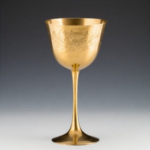 Glory Stem Grace, cáliz de vino de Metal adornado, Copa tradicional con acabado antiguo para rituales religiosos y altares de Iglesia - Product Image 6