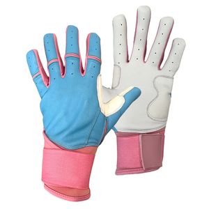 ถุงมือเบสบอลหนังวัวสำหรับเล่นซอฟต์บอลทำจากหนังวัวแบบยาวสีแดงรอยัลสีน้ำเงิน - Product Image 4