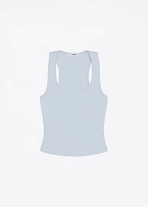 Top de verano de aire con color sólido, polvo blanco y negro, Correa ancha para el hombro, en forma de camiseta sin mangas I, deportes de mujer, uso diario - Product Image 5