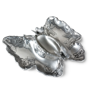 Plateau à chips et trempette en métal en forme d'étoile, plat de service vintage pour la cuisine, plat de fête moderne du milieu du siècle, décoration de maison de plage - Product Image 4