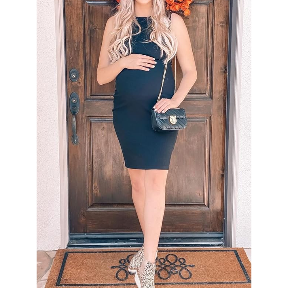 Women's Sleeveless Ribbed Knit Bodycon Midi Dress Oem