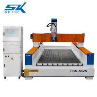 1325 Router CNC de alta velocidad para mármol, granito, piedra, estatuas y lápidas, con caja de engranajes, PLC, motor de husillo de 3KW y refrigeración por agua, de larga duración