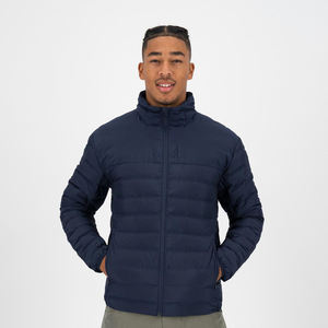 2025 Top Quality Winter Down Men's Puffer Jackets 100% Polyester Fabric <b>Stand</b> Collar Full Zip Up Oversize Outdoor Jacket for Men - Product Image 1