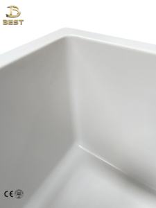 Gran oferta, fregadero de cocina de doble cuenco individual hecho a mano, diseño compuesto de cuarzo de granito con grifo, artesanos vietnamitas - Product Image 6