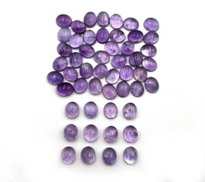 Lote de piedras preciosas de cabujón ovalado de amatista Natural 5*7-10*14 piedra de cuarzo de cristal púrpura pulido certificado IGI - Product Image 5