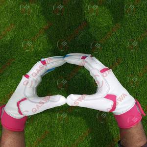 Lo último en guantes de bateo de béisbol de color blanco, rosa y azul con puño corto, guantes de bateo de béisbol de cuero de vaca de alta calidad - Product Image 6